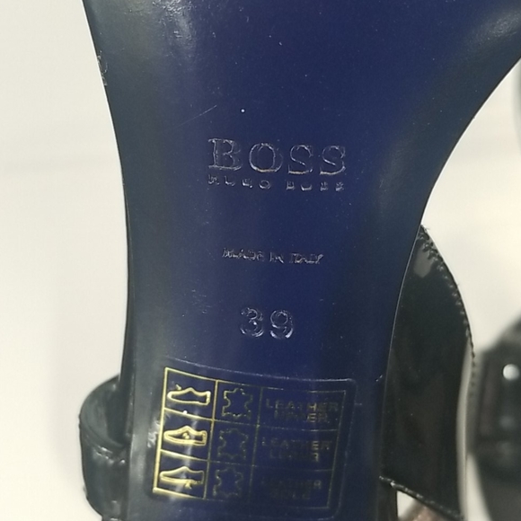 Hugo Boss Black & Glitter Sling Back Heels - Picture 8 of 11